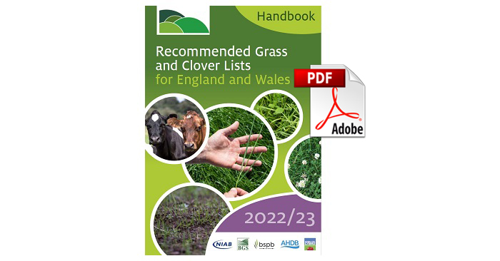 Recommended Grass and Clover Lists for England and Wales