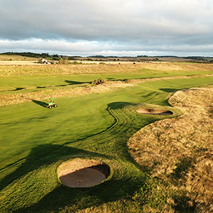 Goswick Links Fescue overseeding